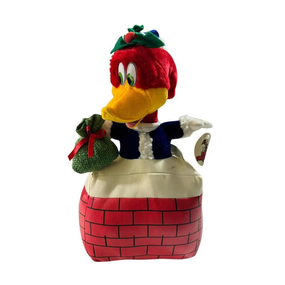 Toy Network Woody Woodpecker Christmas Chimney Stuffed Plush Doll Toy Vintage